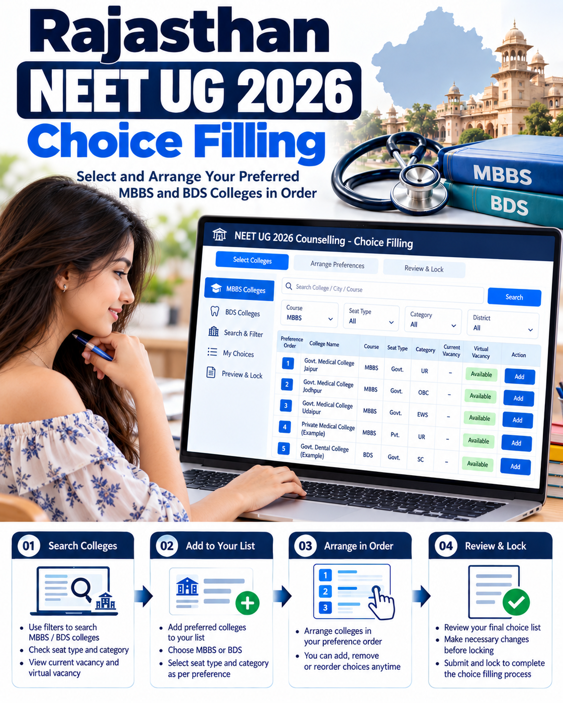 Rajasthan NEET UG 2026 Choice Filling: What Should Candidates Check?