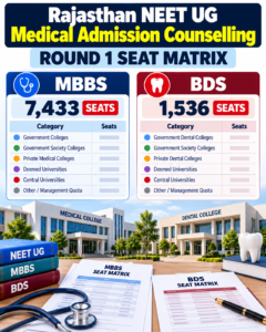 Rajasthan NEET UG Counselling 2026 Round 1 Seat Matrix MBBS BDS