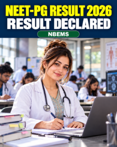 NEET PG Result 2026 declared by NBEMS
