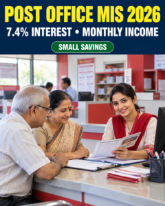 Post Office MIS 2026 monthly income scheme with 7.4 percent interest